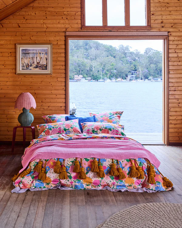 Sunset Delight Tassel Throw