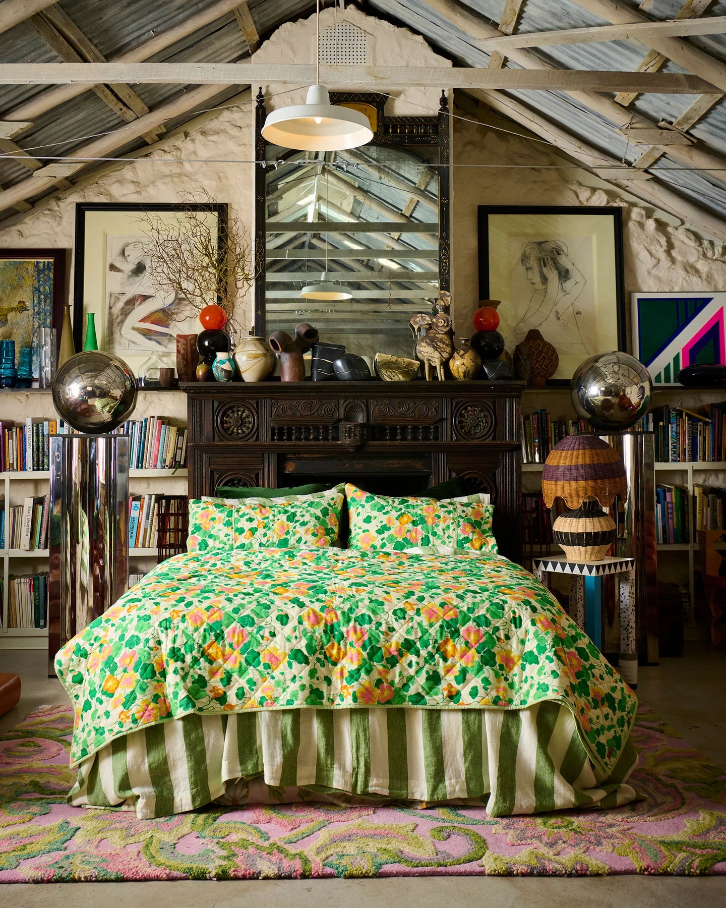 Nasturtium Linen Quilted Pillowcases