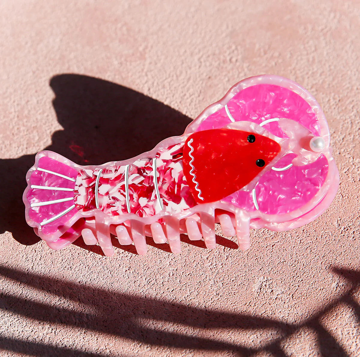 Lobster Hair Clip in Pink