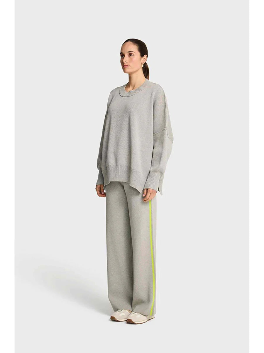 Natasha Sweat Pant in Marle and Neon