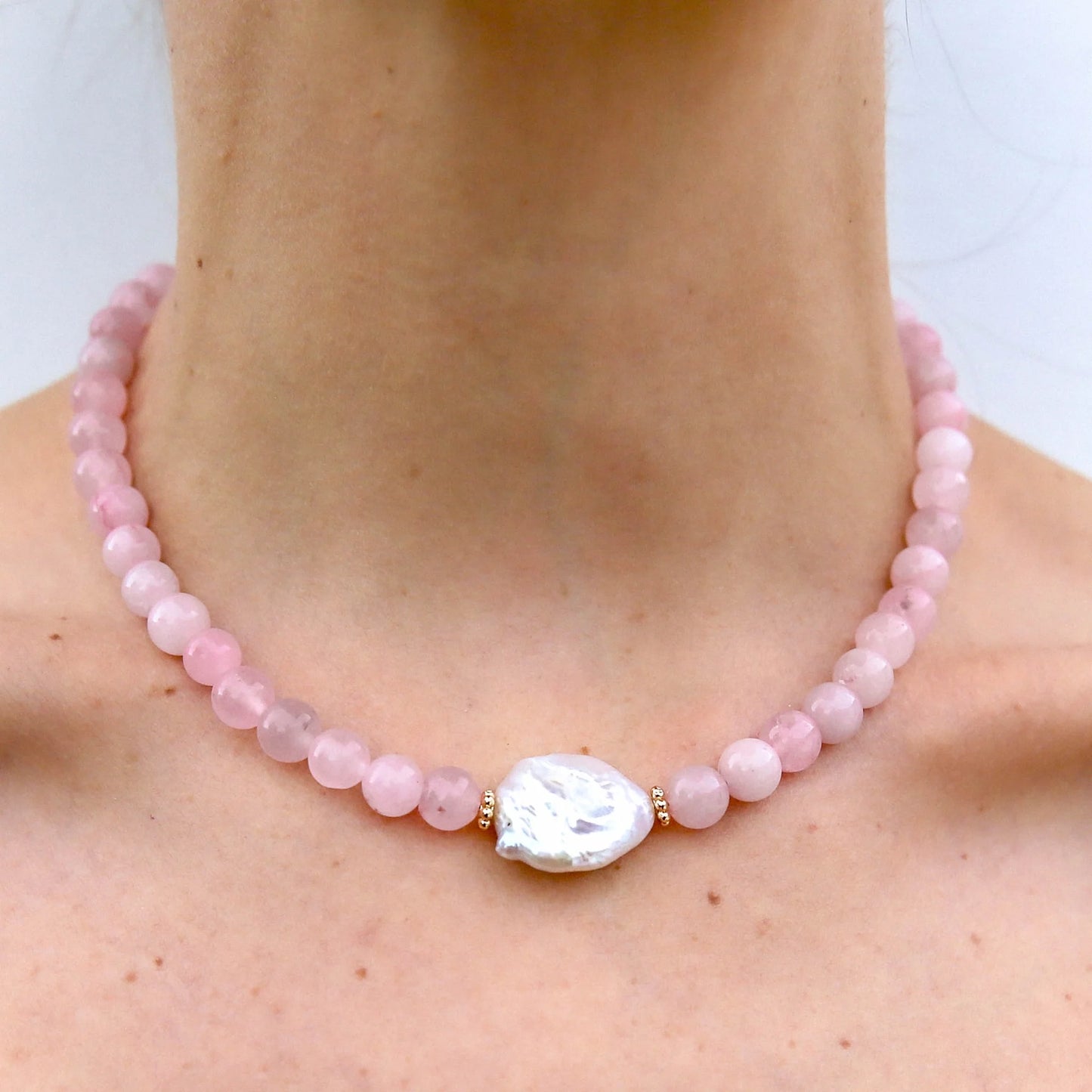 Quartz Pearl Necklace