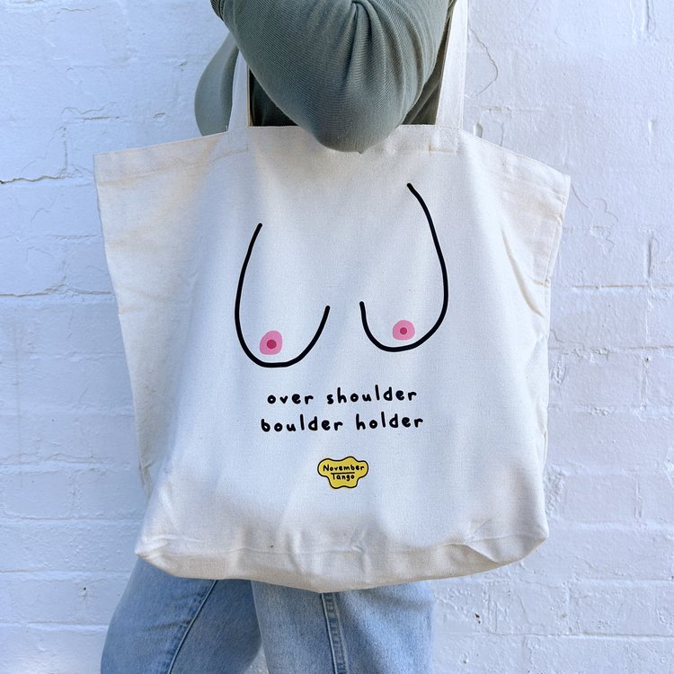 Over Shoulder Boulder Holder Tote Bag