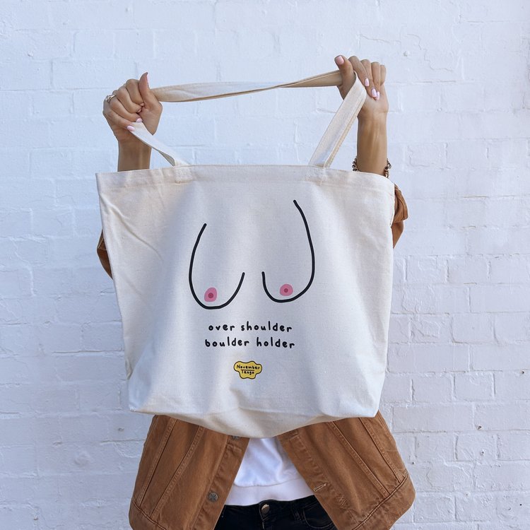 Over Shoulder Boulder Holder Tote Bag