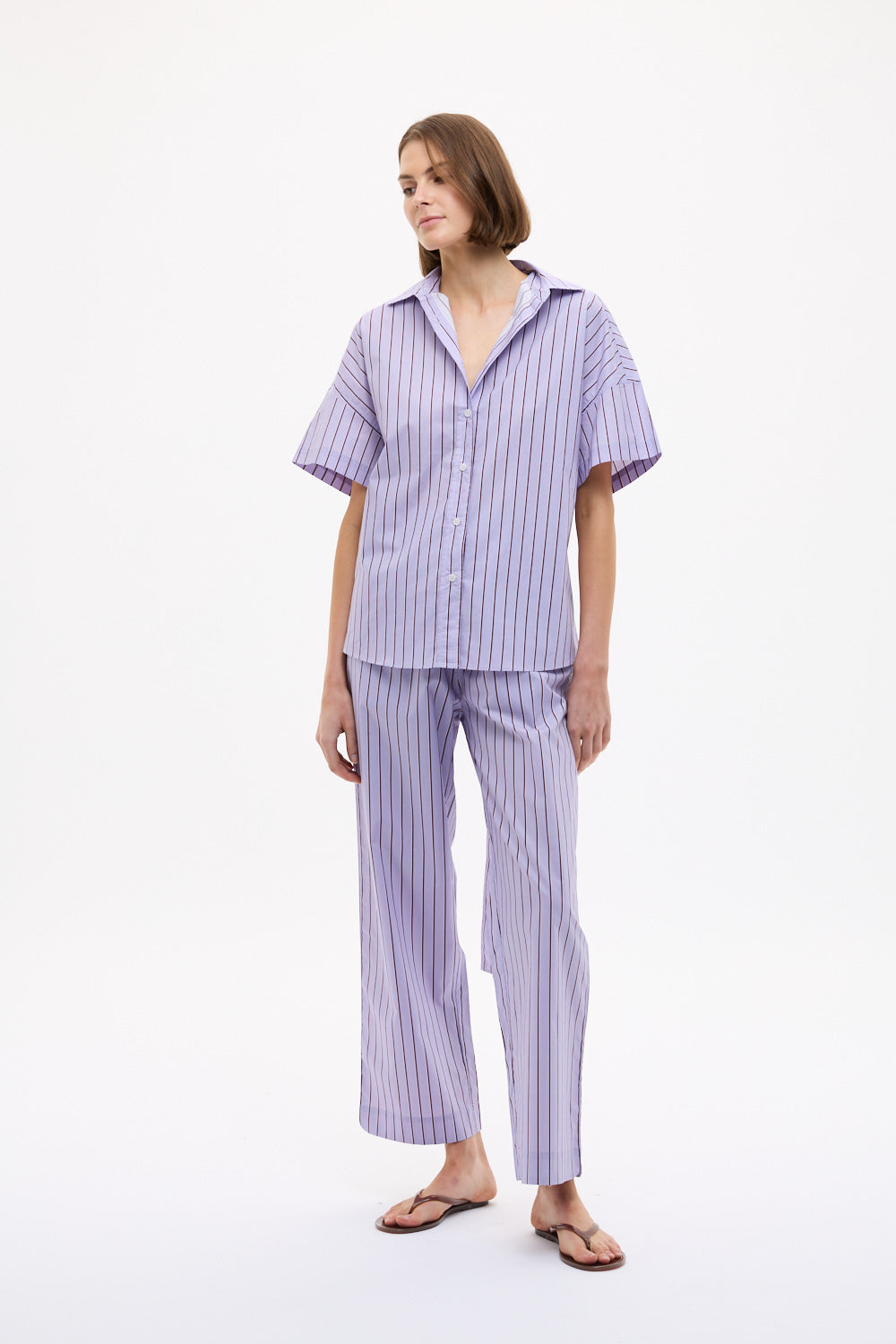 Bahia Pants in Lilac, Fig and Natural