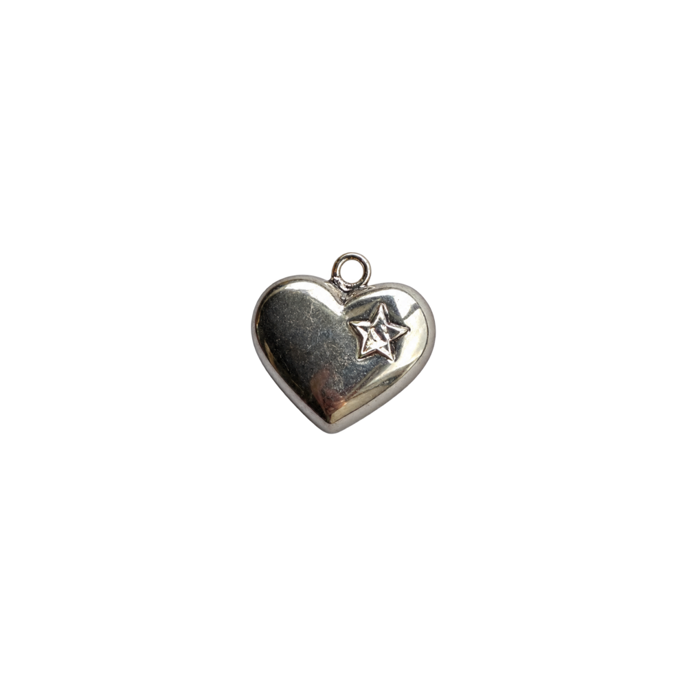Silver Heart with Gem