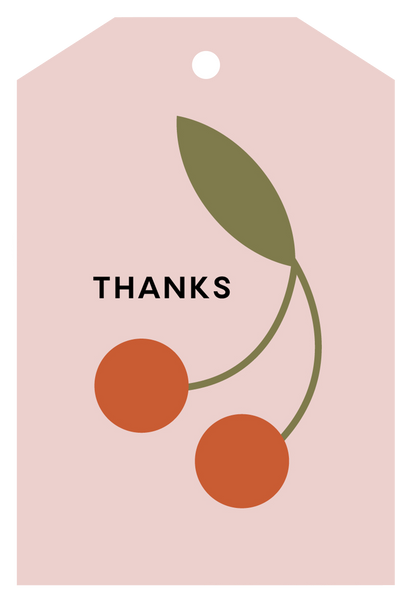 Thanks Cherries Gift Tag