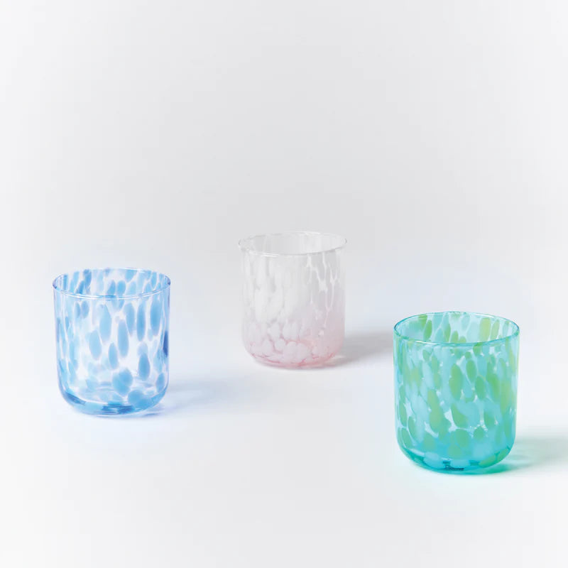 Pink Dots Glass Tumbler