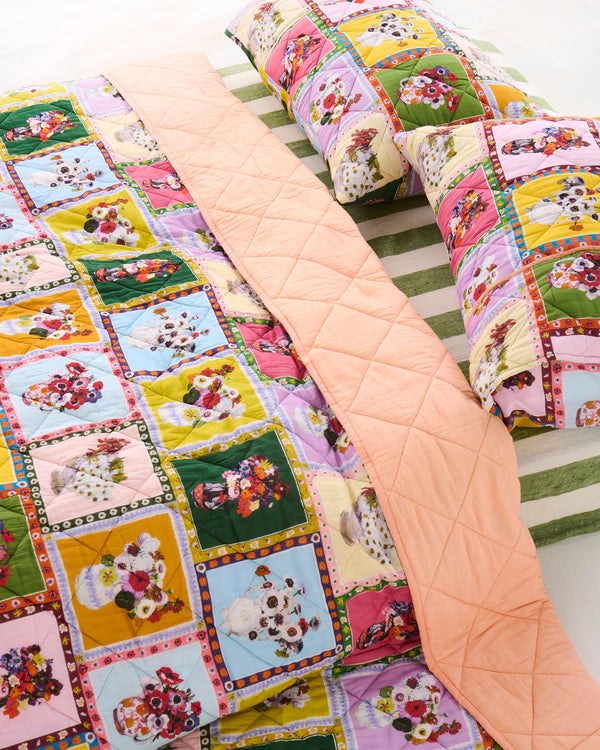 Kip & Co x Margaret Preston Margaret's Vase Organic Cotton Quilted Bedspread