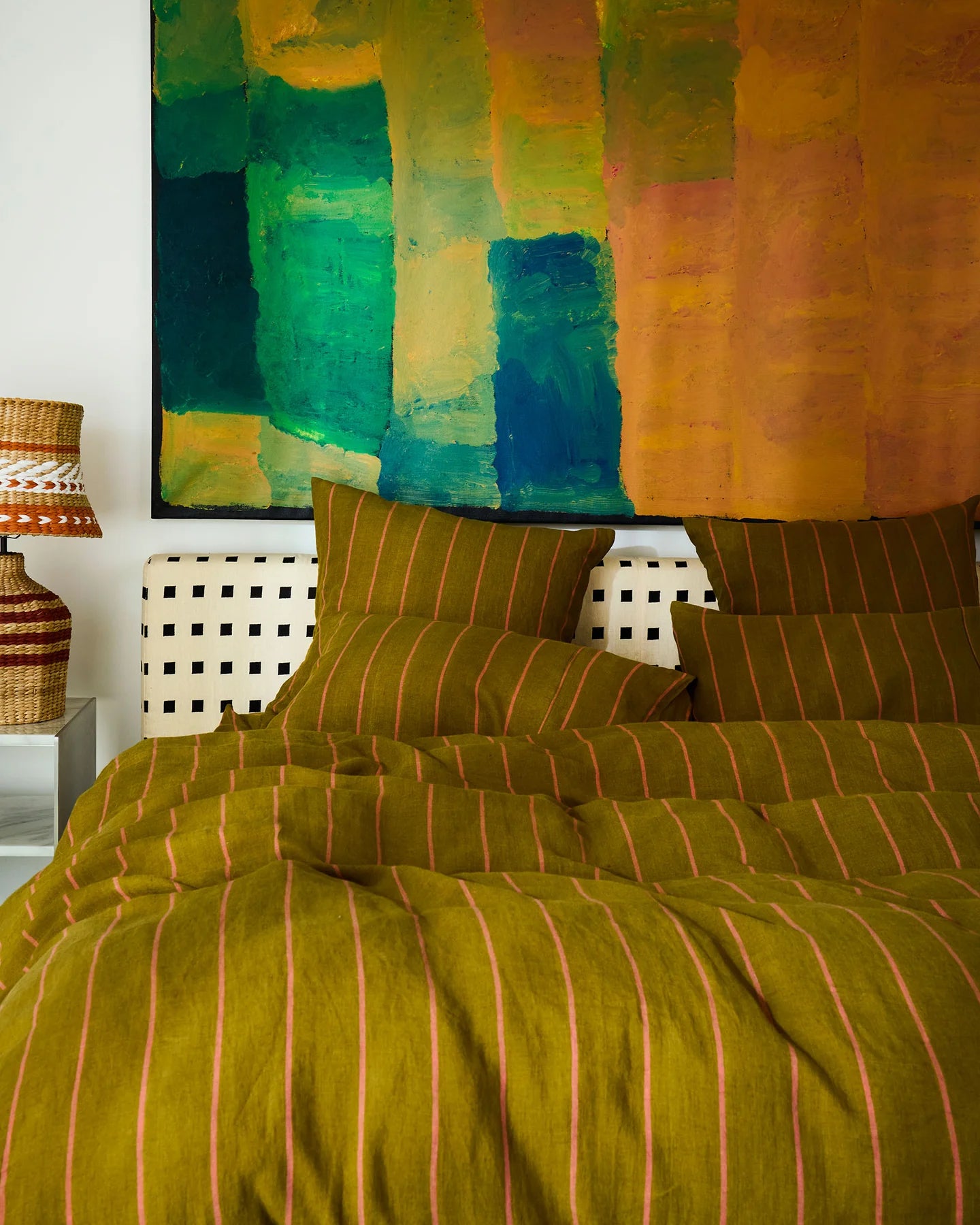 Tapenade Delight Linen Quilt Cover