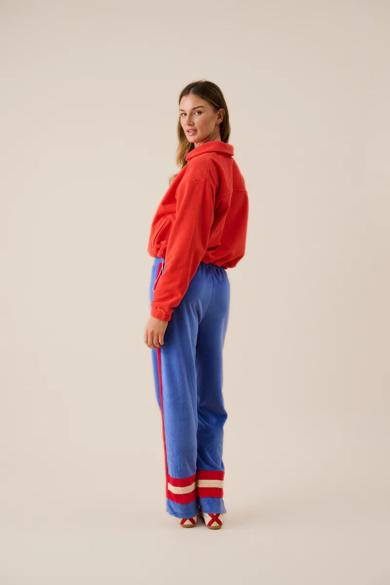 Sherpa Zip Through Jacket in Red Alert
