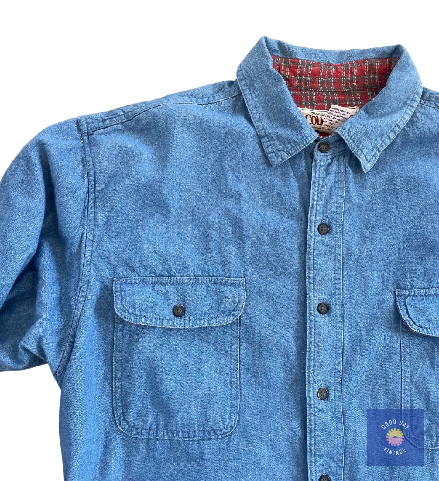 Vintage Denim Shirt with Flannel Lining