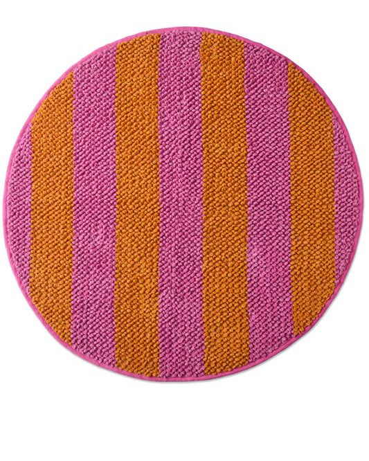 Fun Times Stripe RoundBath Mat