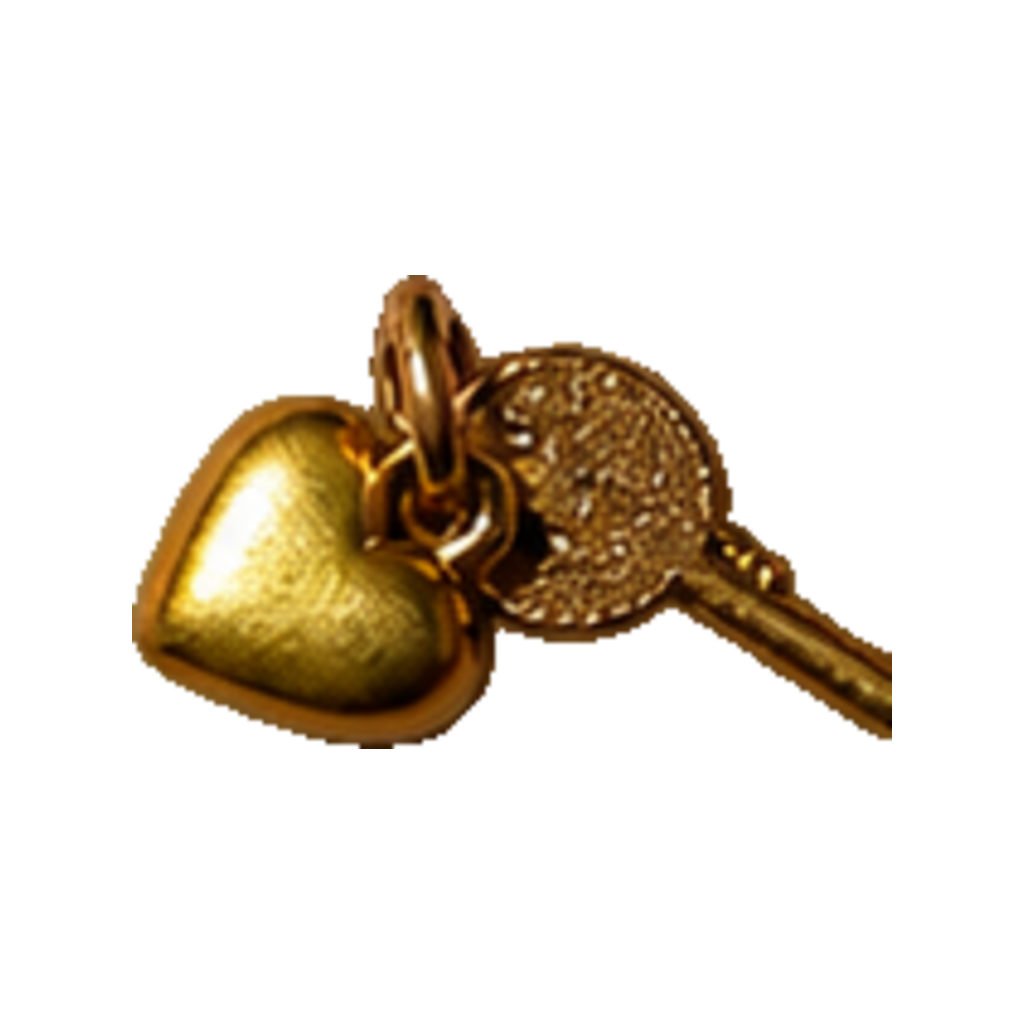 Heart Key Charm