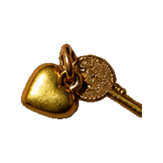 Heart Key Charm