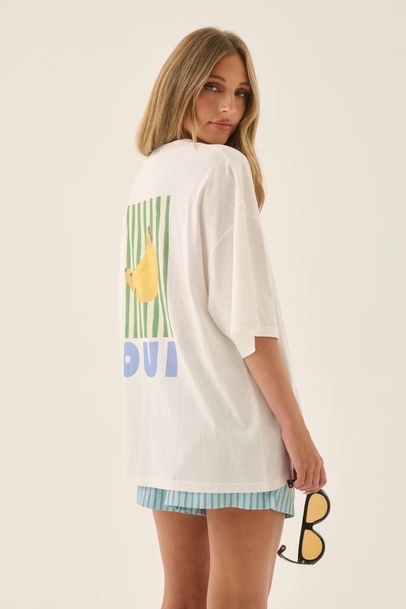Banana Oversized Tee Snow