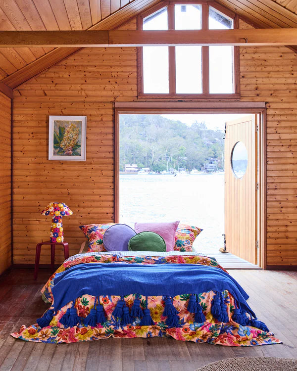 Ultra Marine Tassel Throw