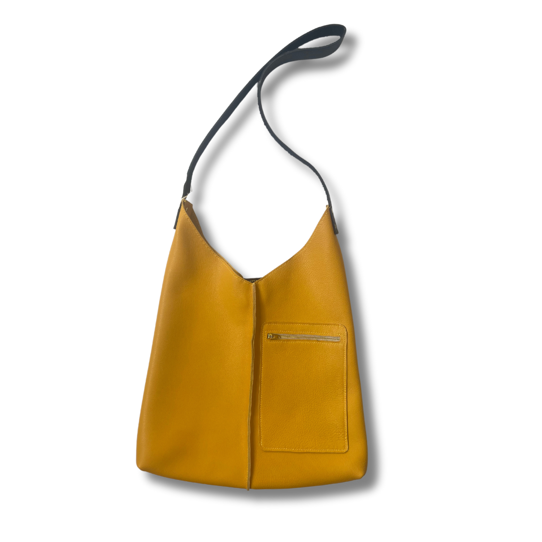 Wedgie Hand Bag in Saffron