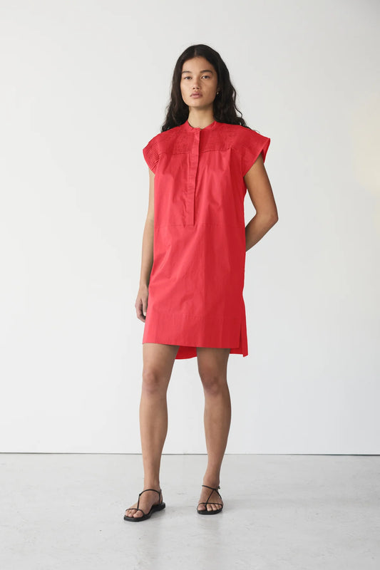 SIZE SMALL (8) Gwen Dress in Tomato