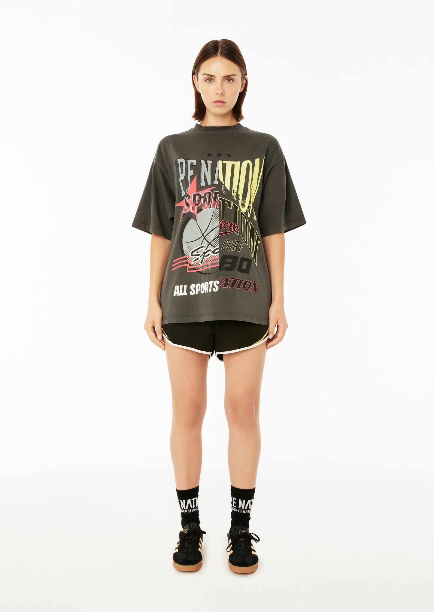 Brake Check SS Oversized Tee in Dark Shadow