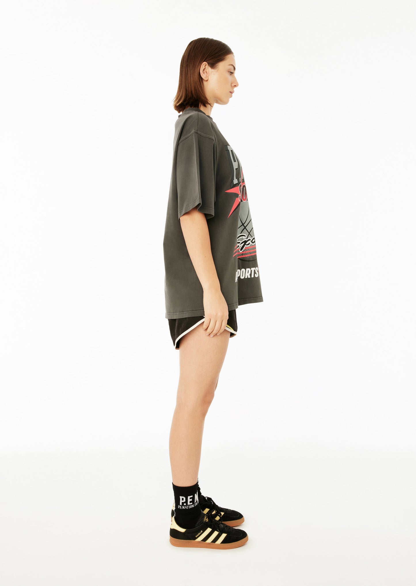 Brake Check SS Oversized Tee in Dark Shadow