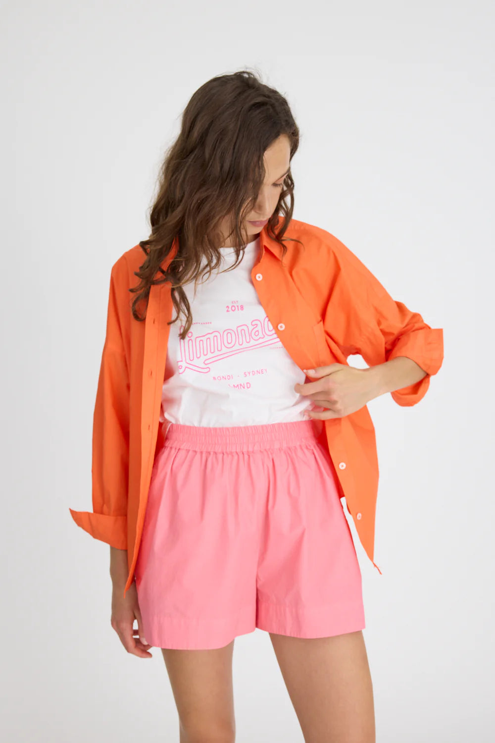The Chiara Shirt in Spicy Orange