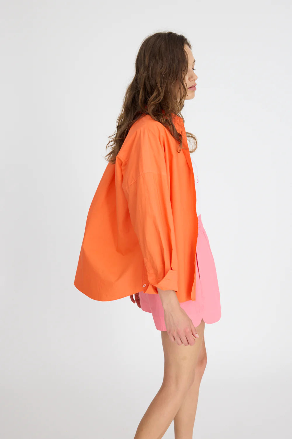 The Chiara Shirt in Spicy Orange
