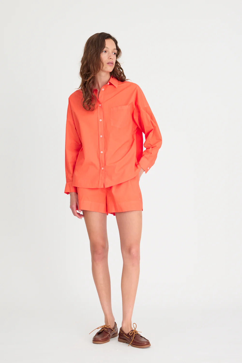 The Chiara Shorts in Spicy Orange