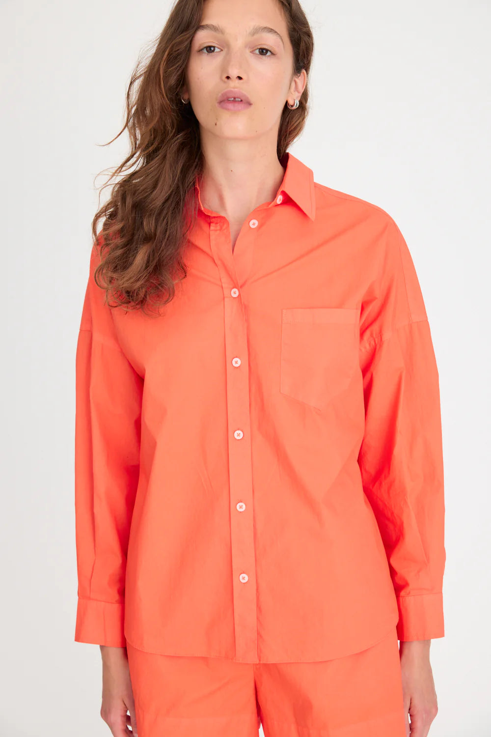 The Chiara Shirt in Spicy Orange