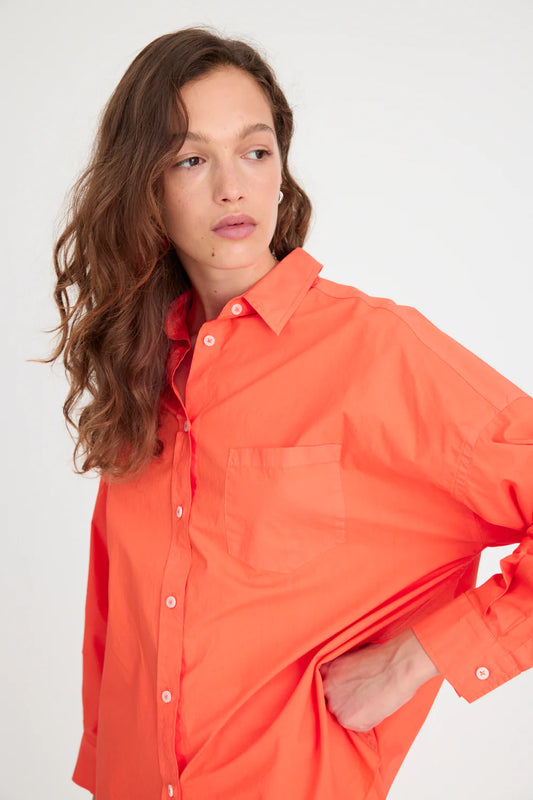 The Chiara Shirt in Spicy Orange