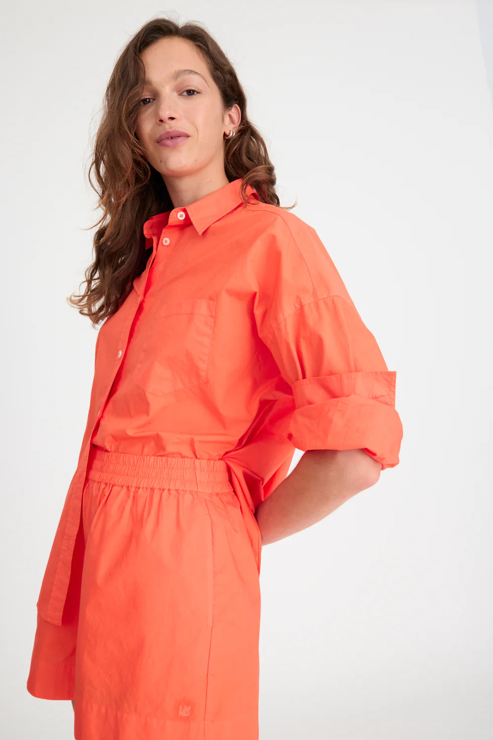 The Chiara Shirt in Spicy Orange