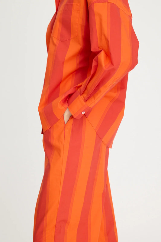 Bahia Pants in Spicy Orange Stripe - Sizes Small and Large