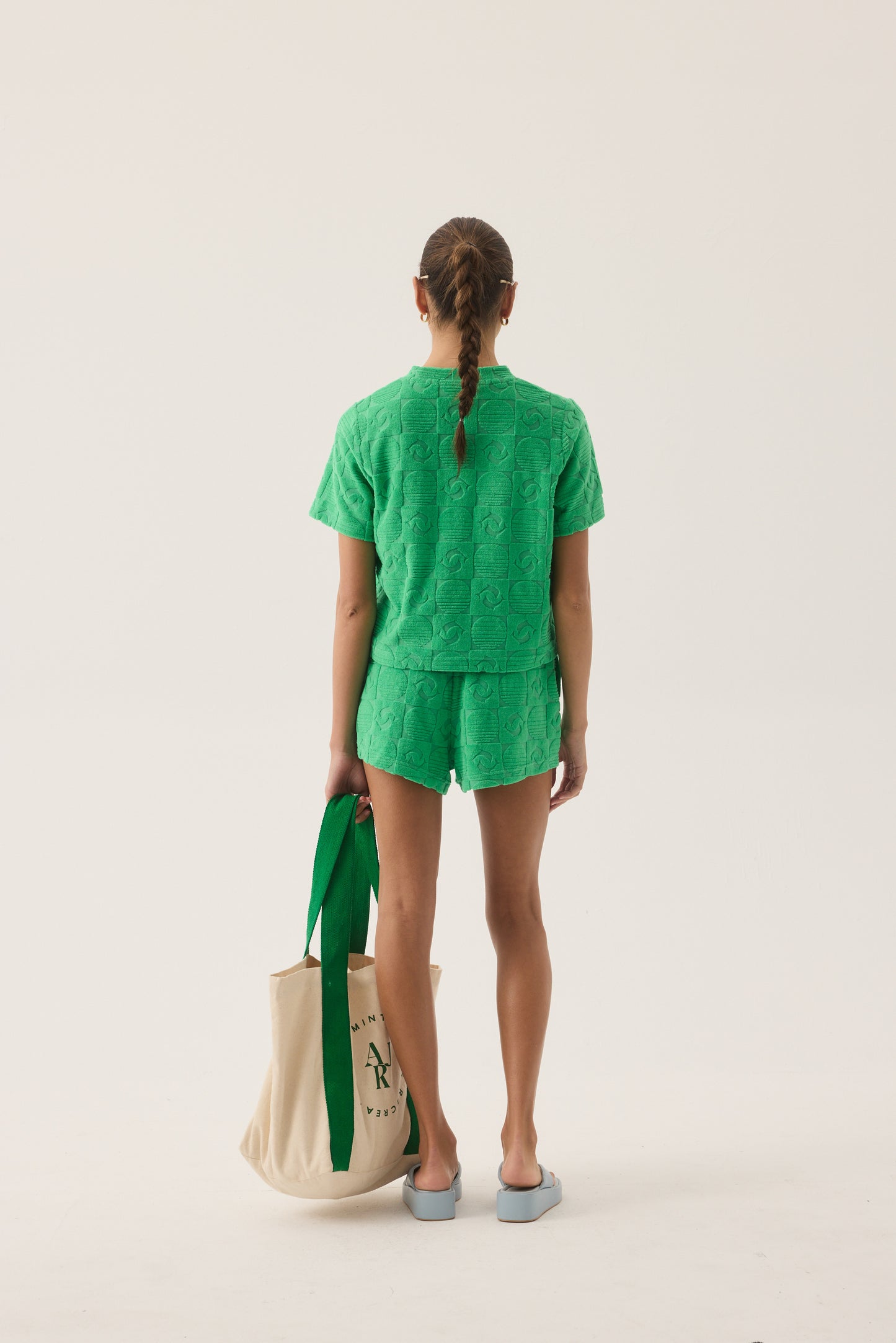 Cruise Dolphin Terry Short in Tropical Green