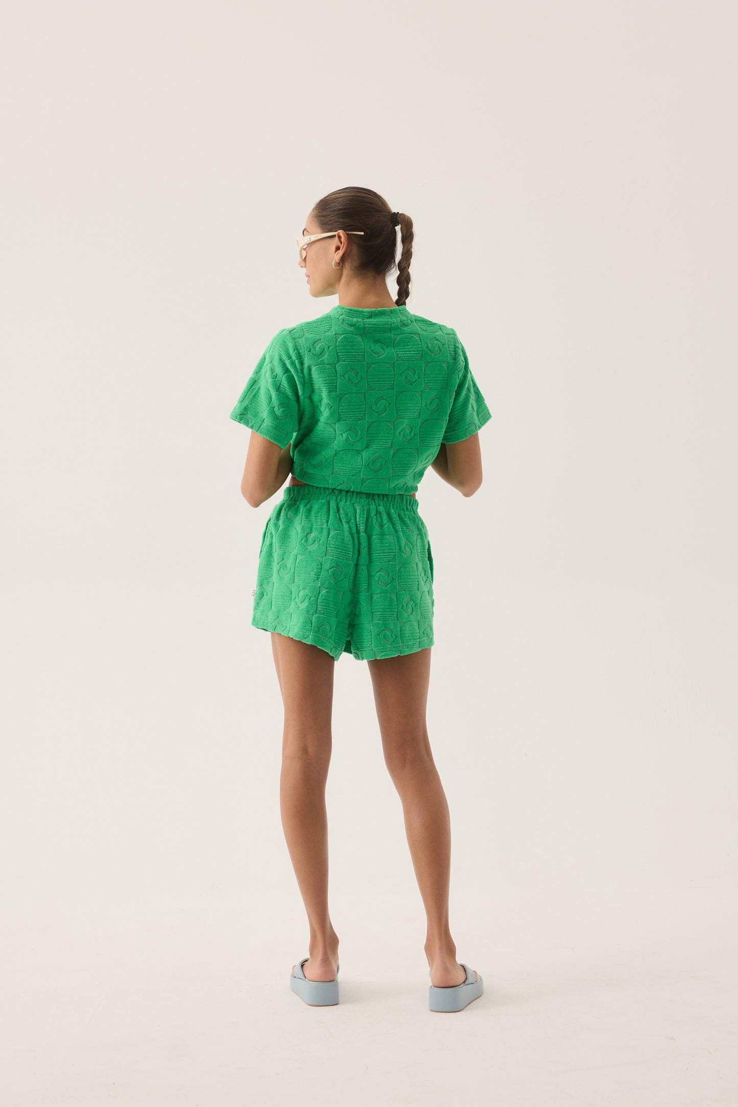 Cruise Dolphin Terry Short in Tropical Green