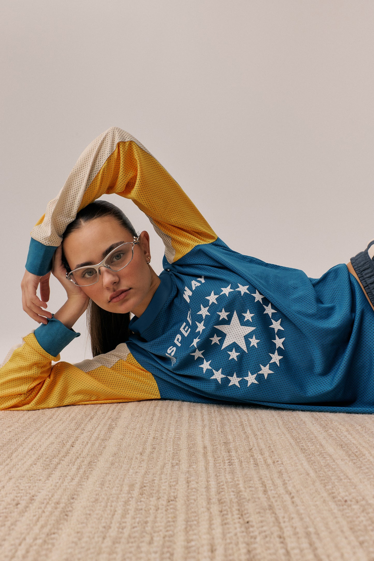 Speedway Long Sleeve Tee in Maritime Blue