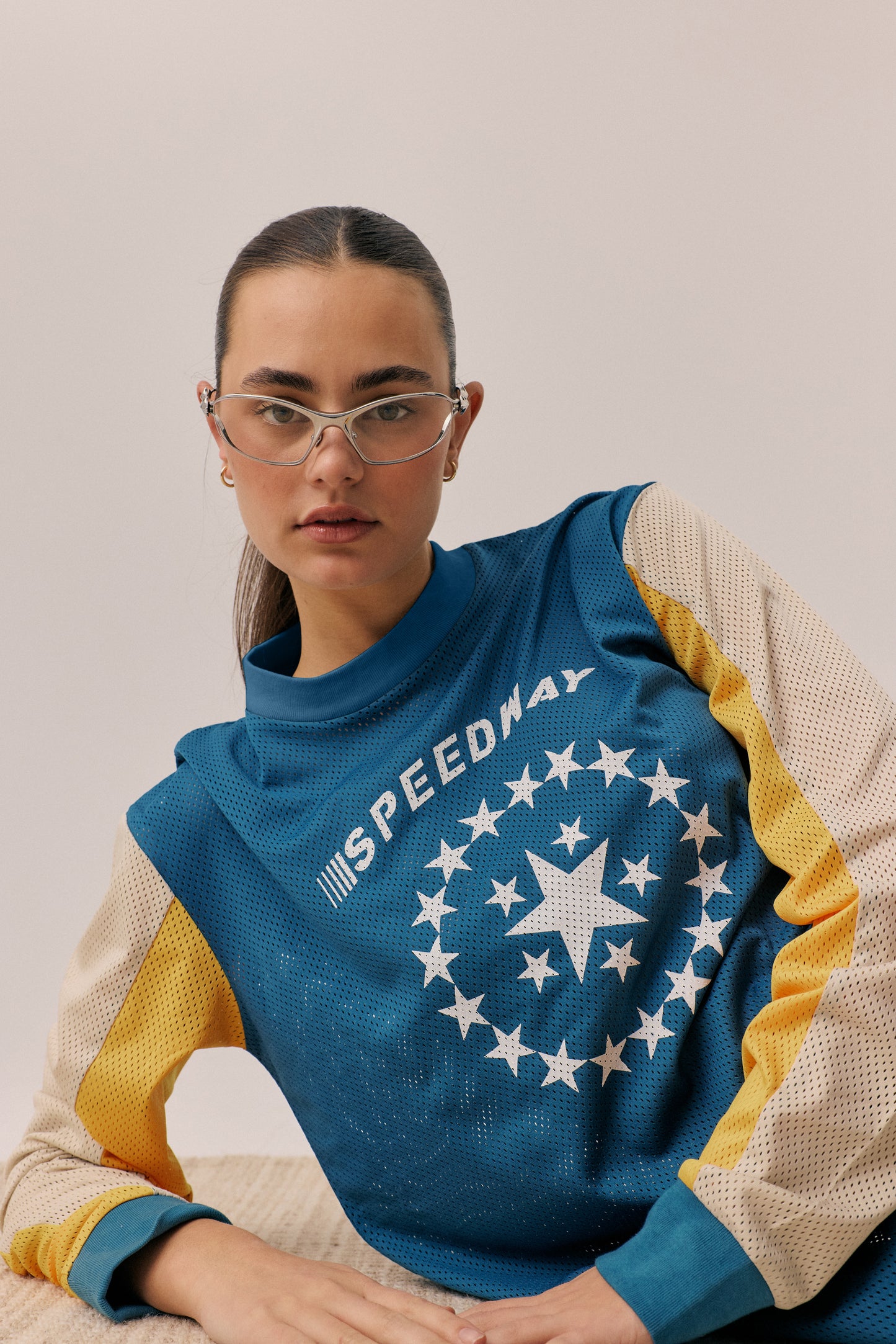 Speedway Long Sleeve Tee in Maritime Blue