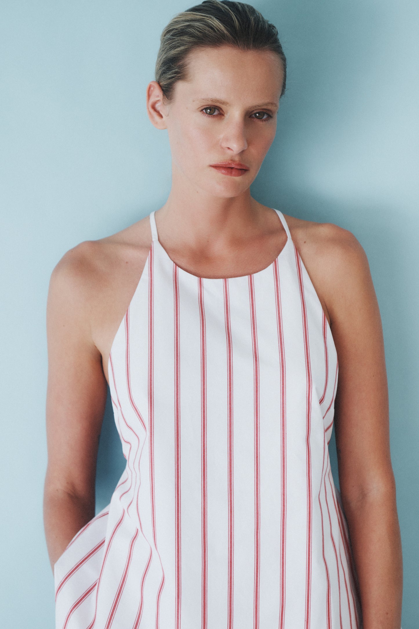 Anouk Stripe Top in White Stripe