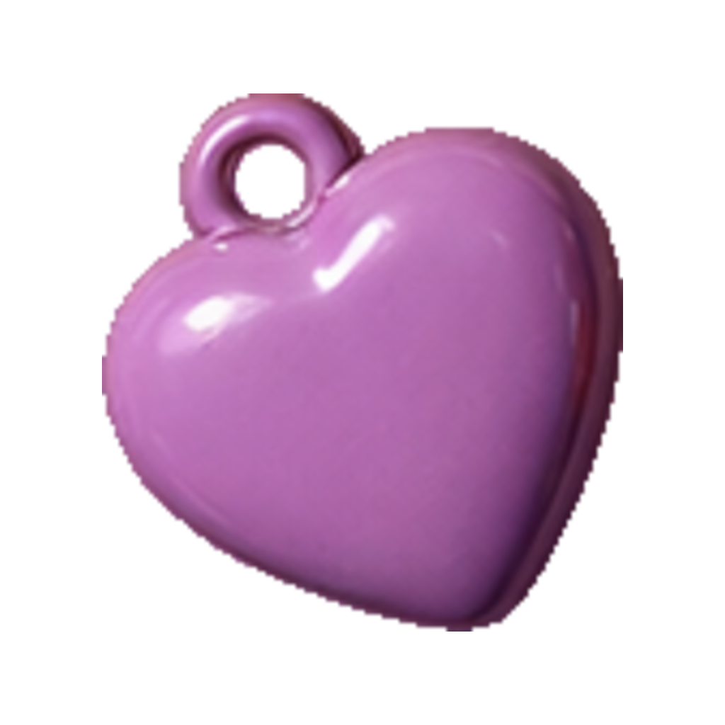 Purple Bubble Heart Charm