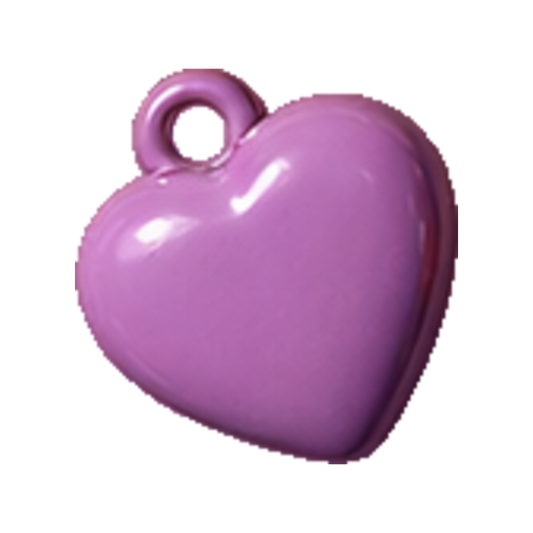Purple Bubble Heart Charm