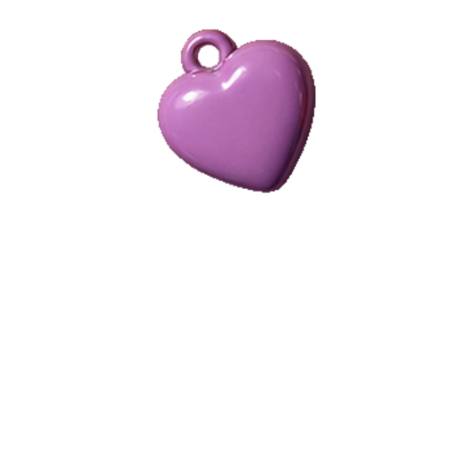 Purple Bubble Heart Charm