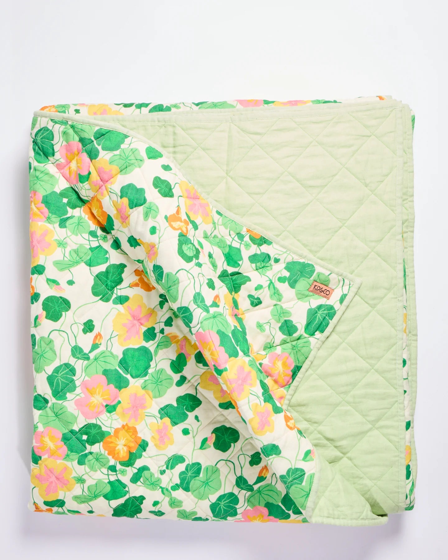 Nasturtium Linen Quilted Bedspread
