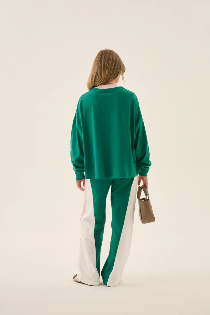 Vacanza Long Sleeve Tee in Sea Green