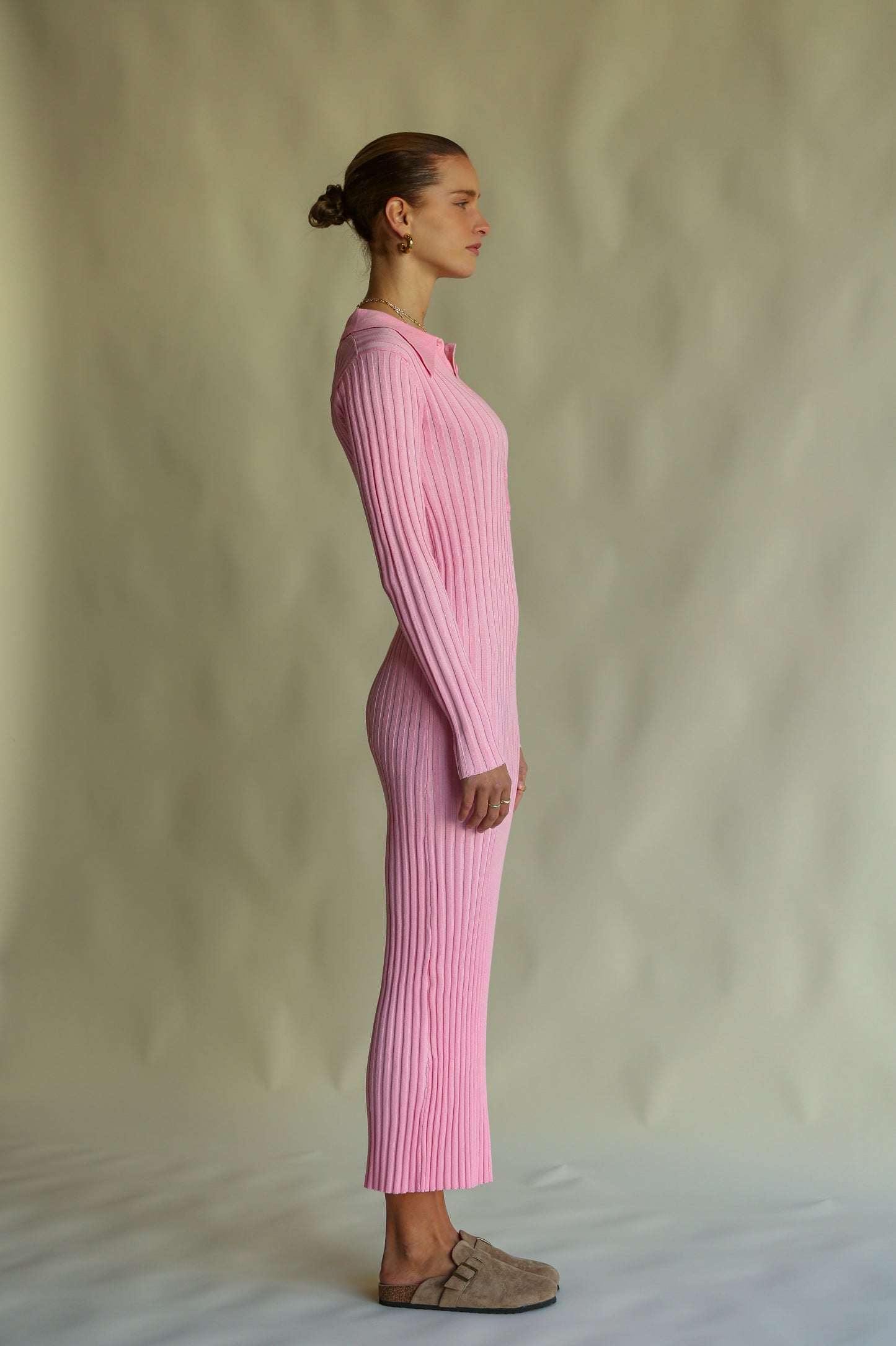 Moon Rise Knit Dress in Peony