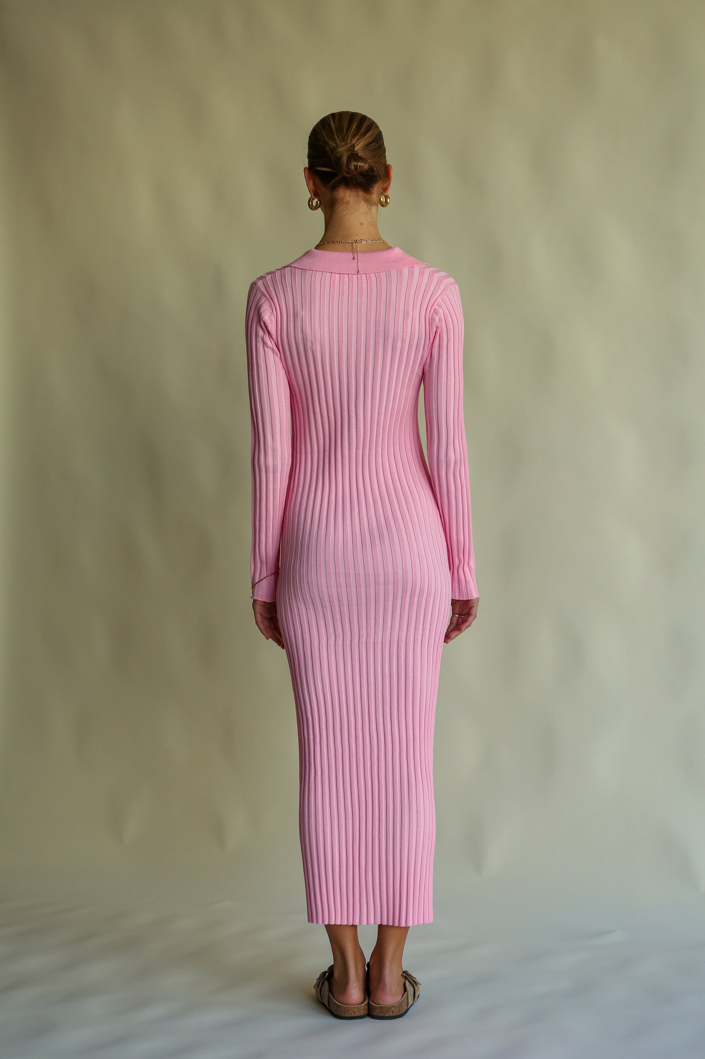 Moon Rise Knit Dress in Peony