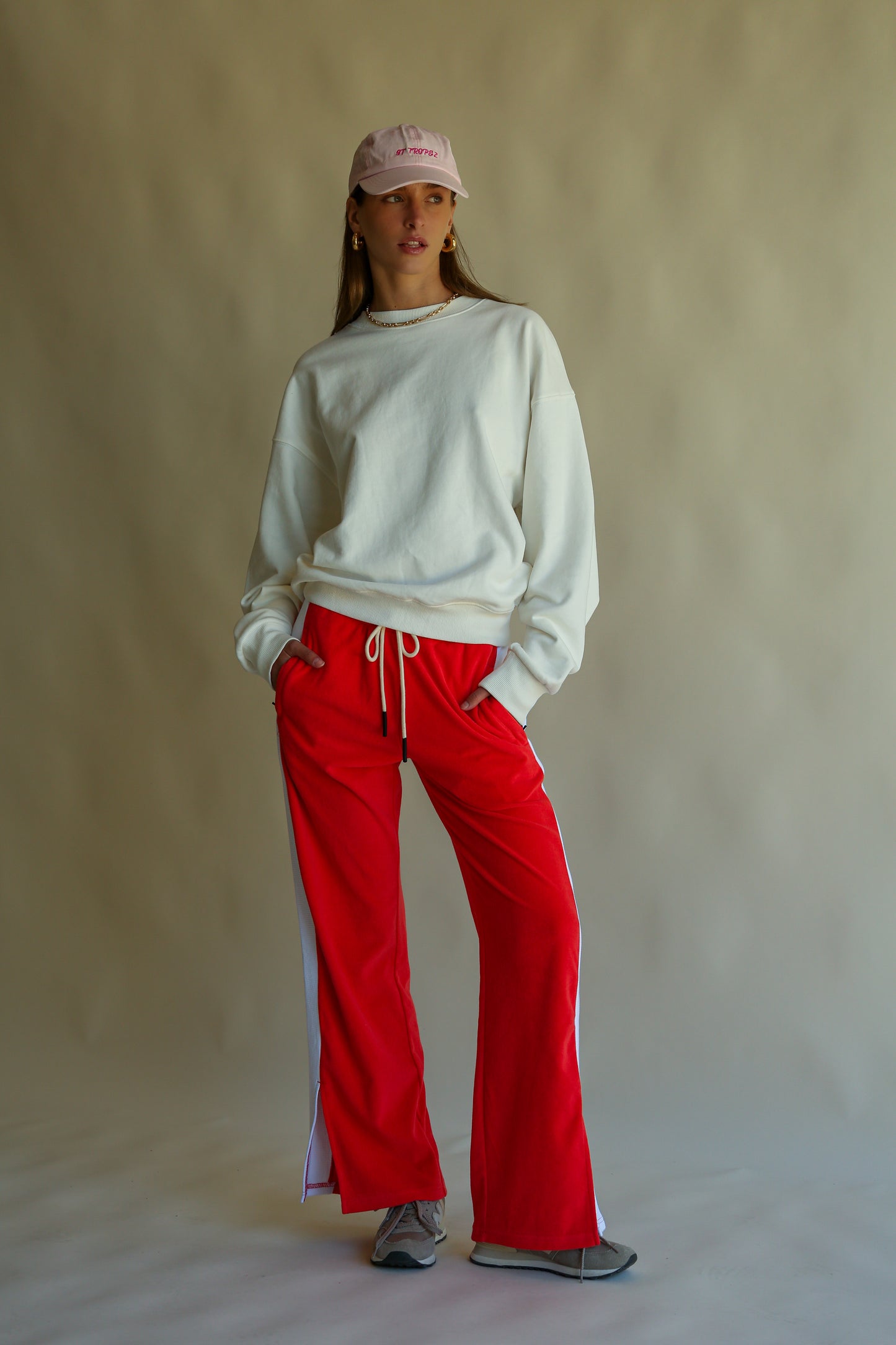 Terry Trackside Pant in Coral