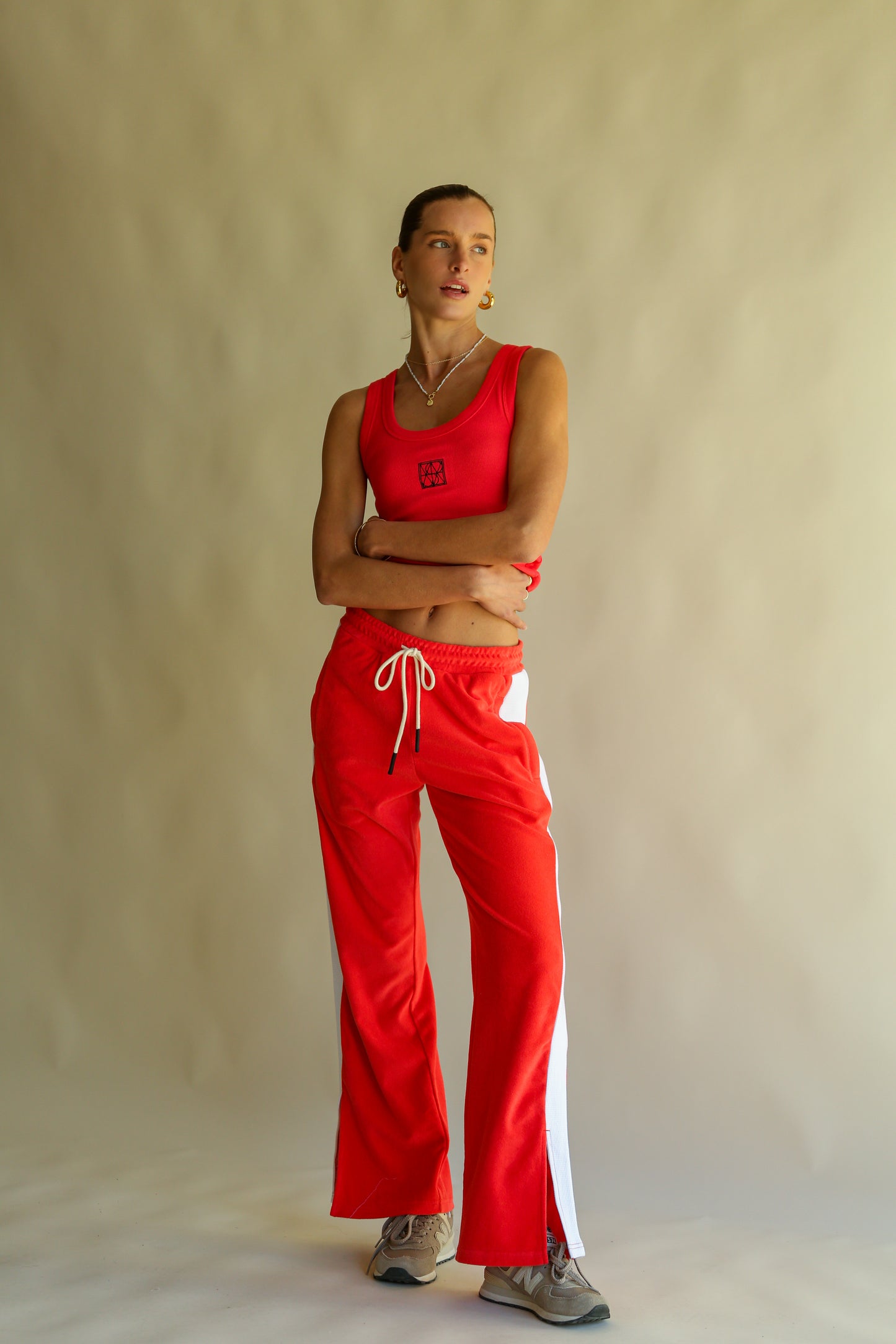 Terry Trackside Pant in Coral