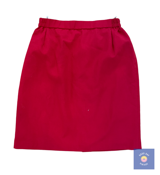 80's Oberstoff Red Mini Skirt