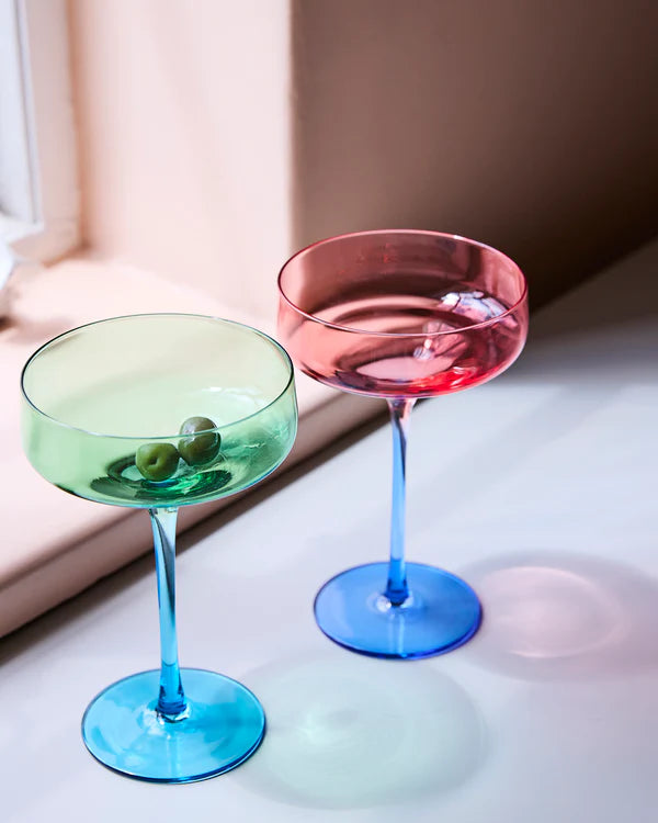 Blue Robin Margarita Glass 2 Piece Set