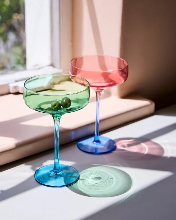 Pistachio Crush Margarita Glass 2 Peice Set