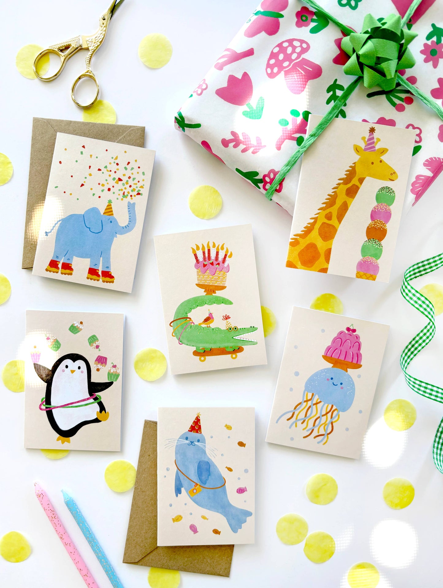 Jellyfish Mini Card - Illustrated Cute Kids Birthday Fun