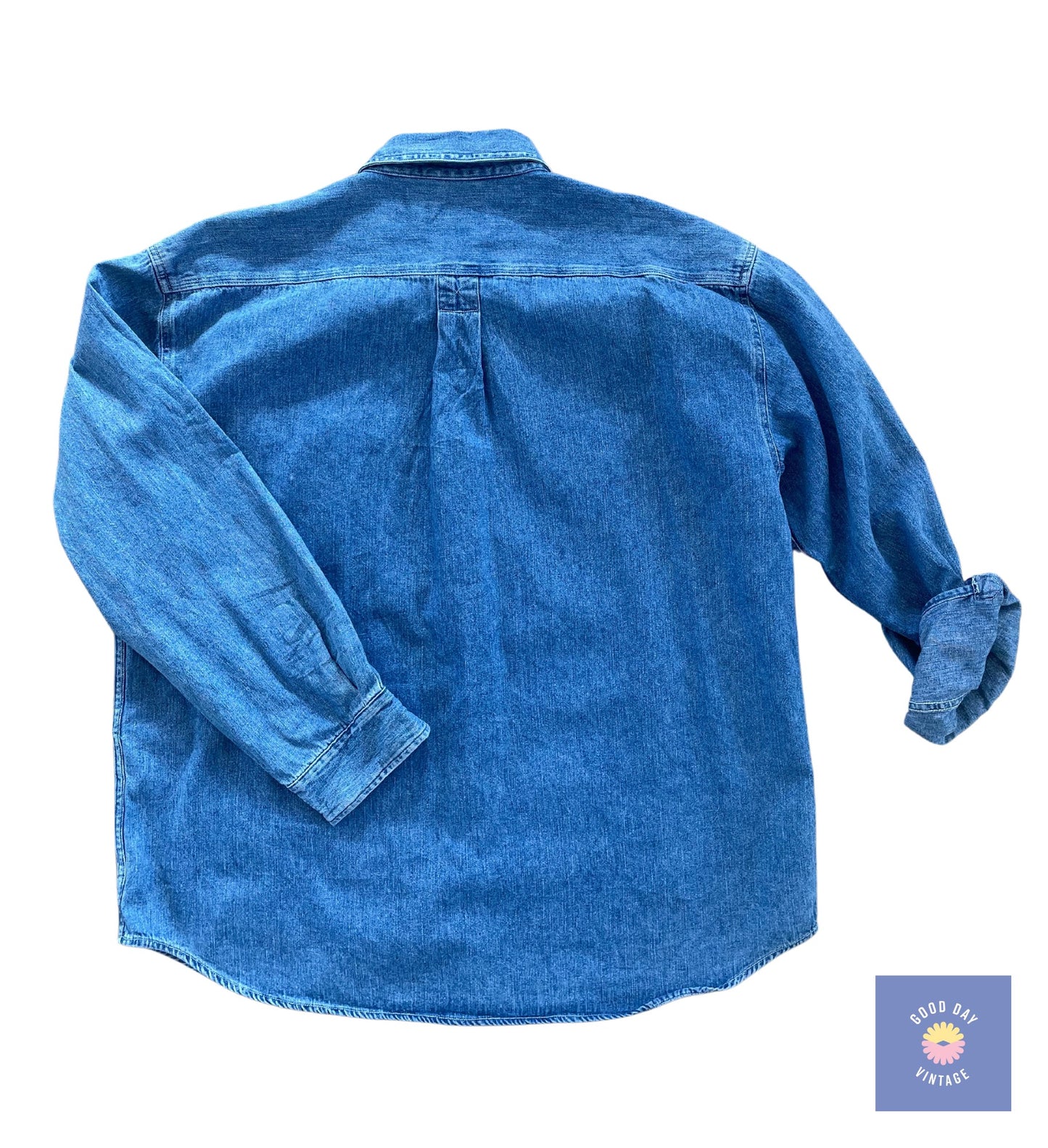 Vintage Denim Shirt with Double Pockets